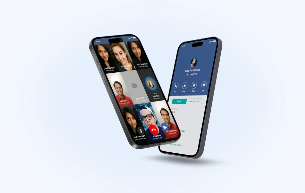 Community care communication app with video consultation