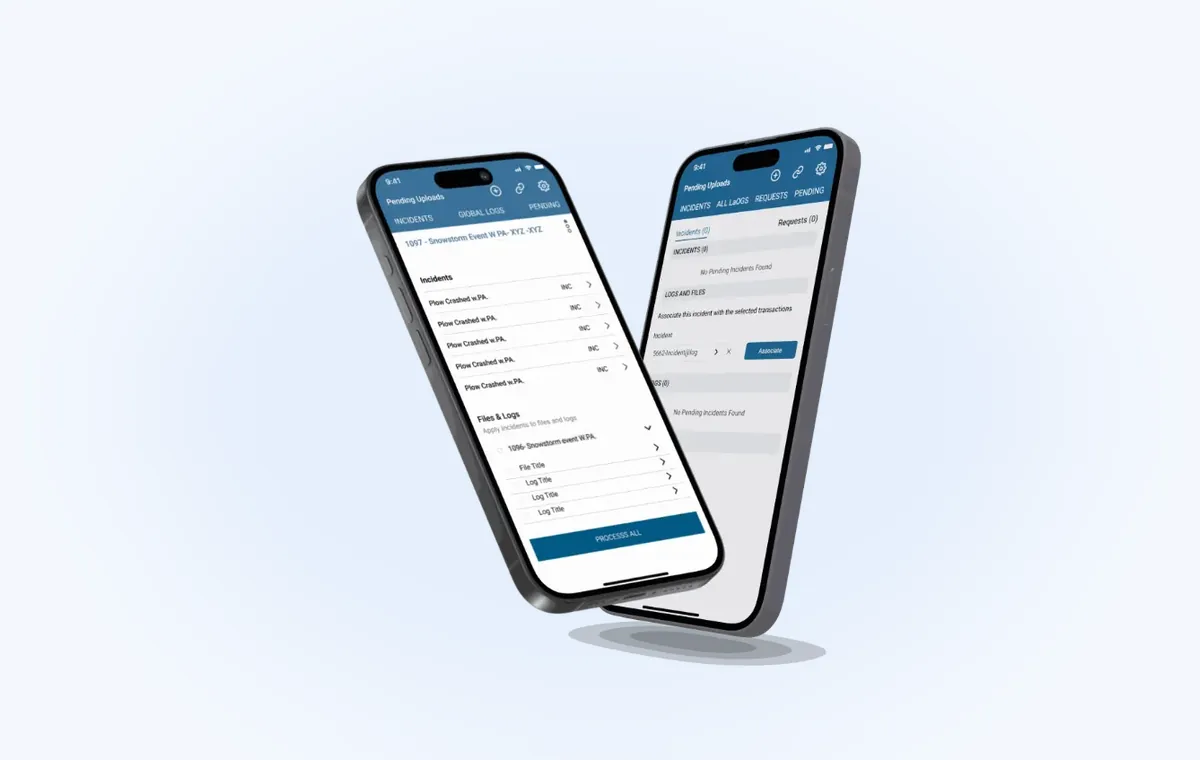 Healthcare incident management app on a mobile device