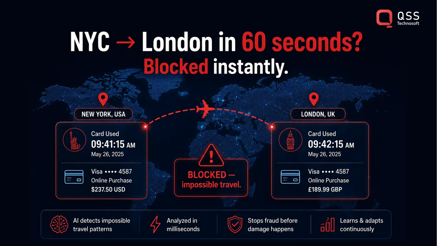 Real-time fraud blocked: New York to London in 60 seconds AI blocks an impossible-travel card fraud in 60 seconds — New York to London