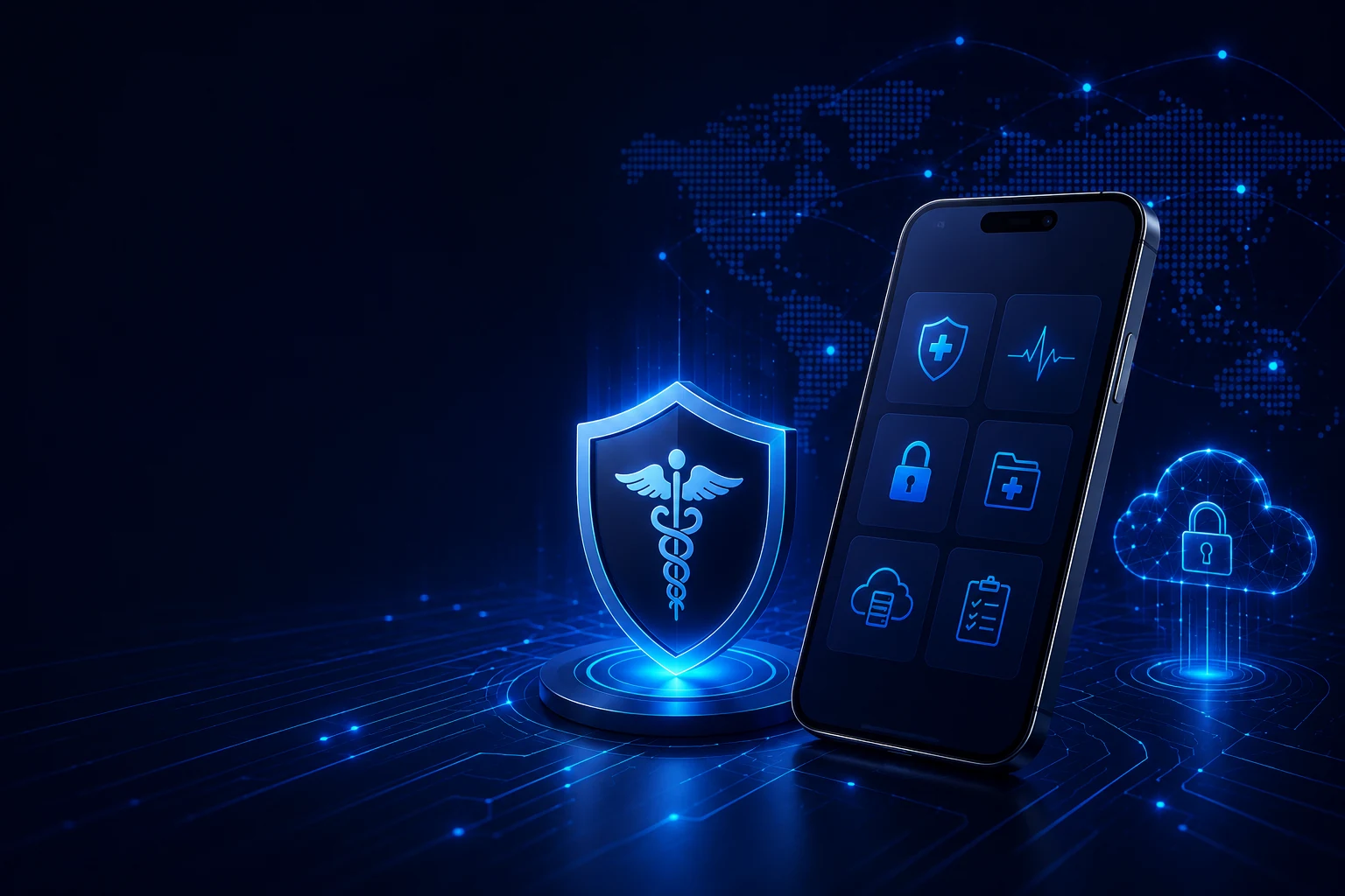 HIPAA-compliant mobile health app security architecture