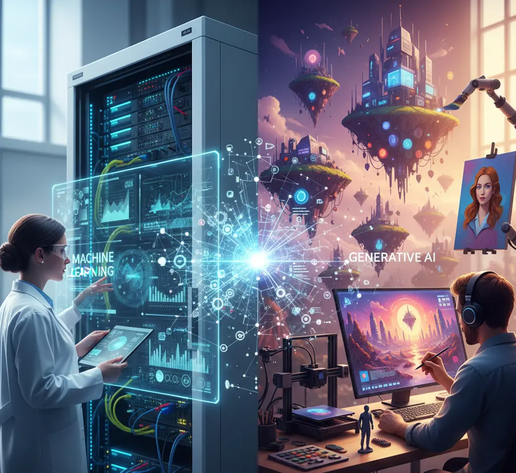 Machine Learning vs Generative AI: A Detailed Look