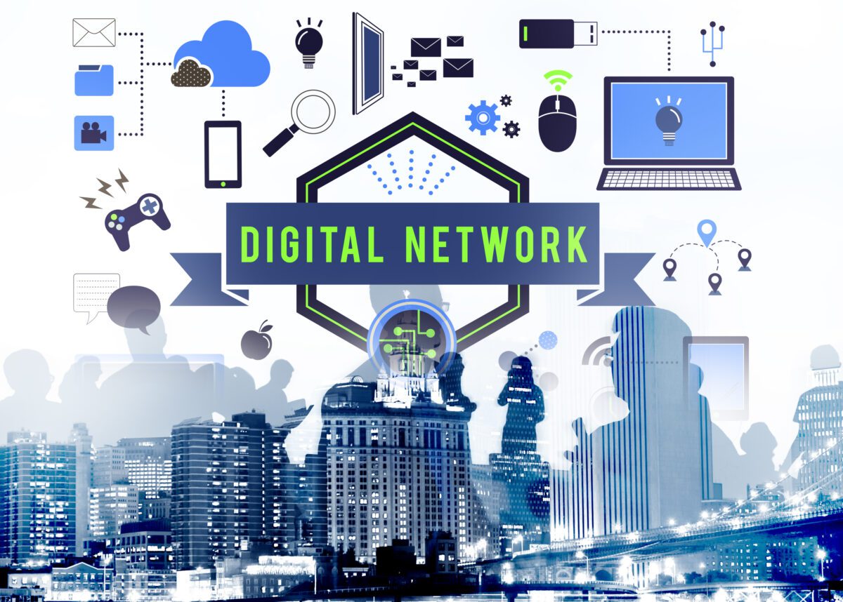 Digital Network Computer Connection Server LAN Concept