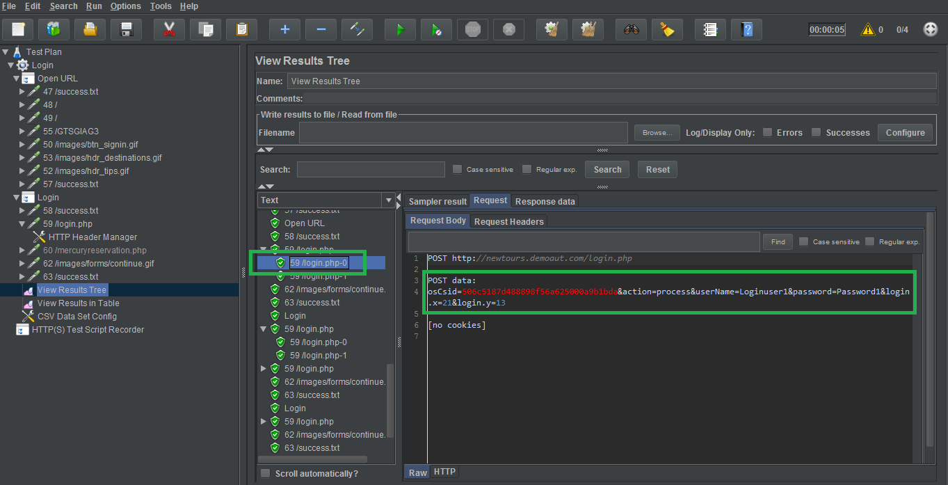 CSV Data Set Config elements