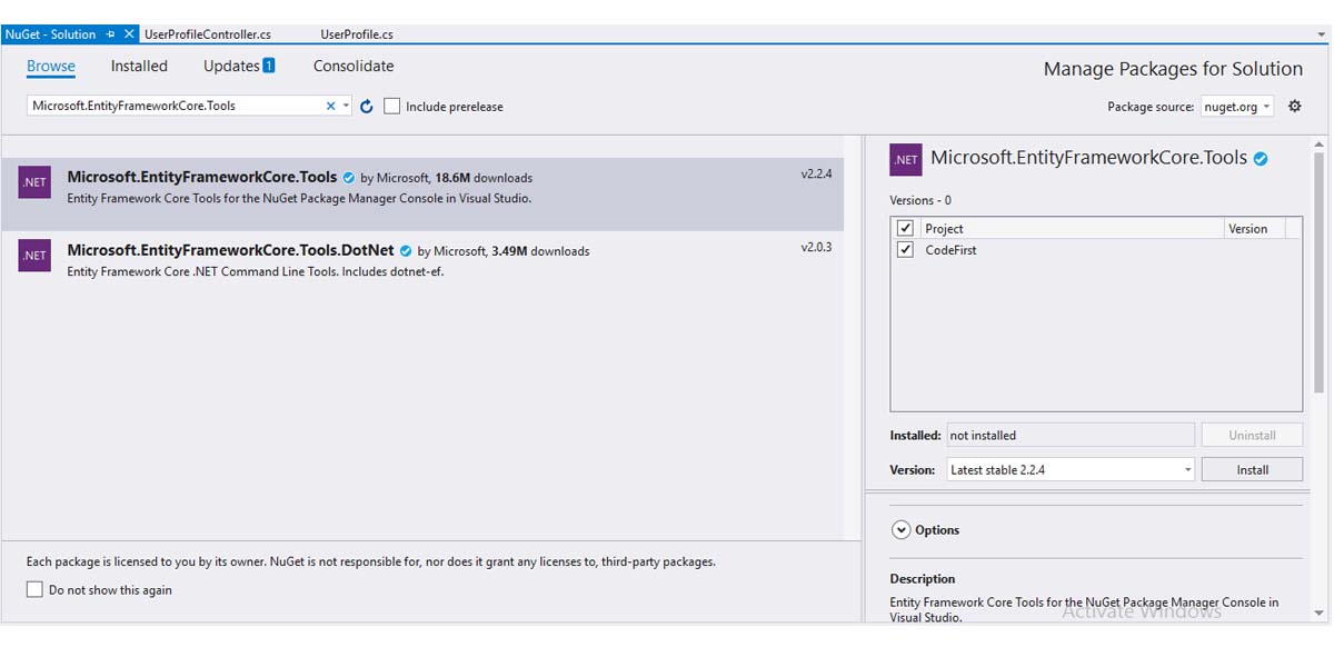 ASP.Net Core project