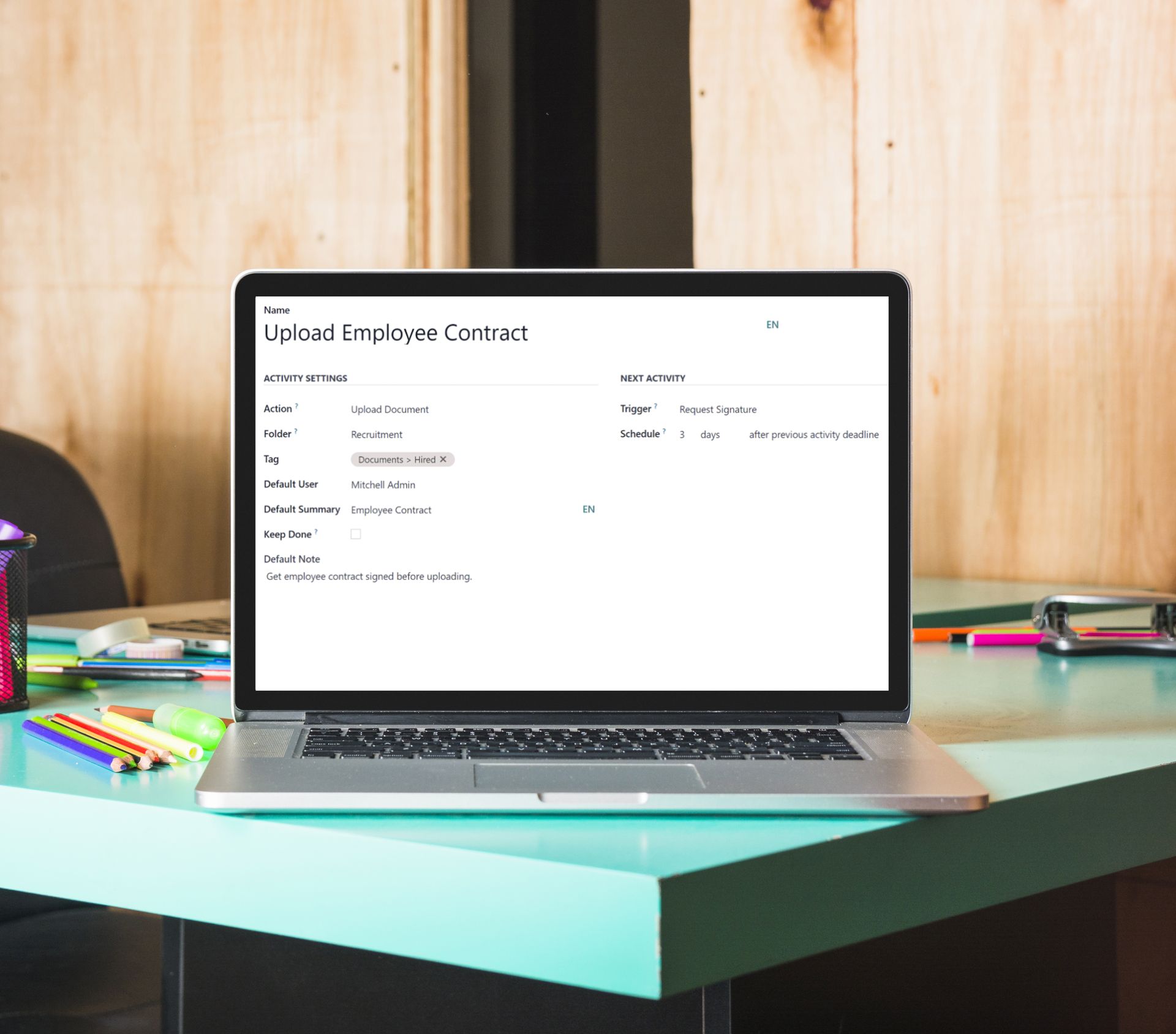 Activity Scheduler Configuration Activity Scheduler Configuration