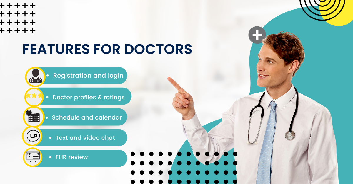 Features for doctors in telemedicine app